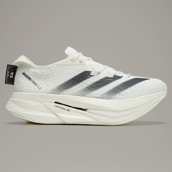Size 12.5 - Adidas Y-3 Prime X 2.0 Strung Off White Black Running Sneakers - Picture 2 of 10
